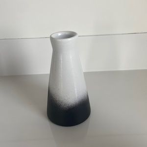 Medium size white and black stained vase